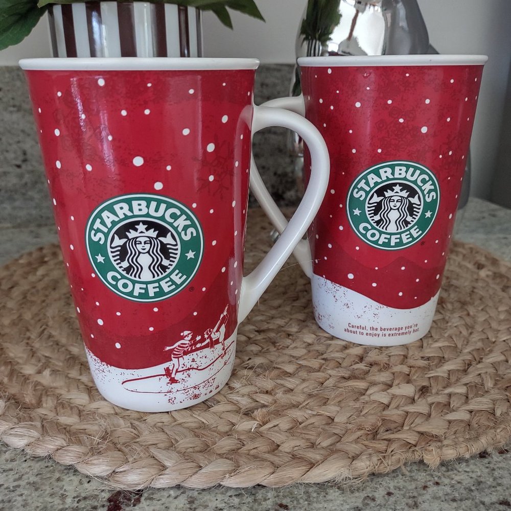 Collectible Starbucks Holiday Coffee Mugs Set